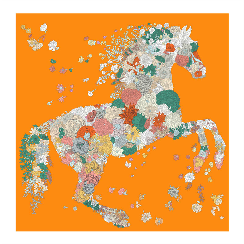 Silk Scarf Women Flower Horse Printing Square Scarves Head Echarpes Silk Foulards Femme Wraps Beach Shawls Bandana Lady Hijabs 90CM X 90CM
Silk Scarf Women Flower Horse Printing Square Scarves Head Echarpes Silk Foulards Femme Wraps Beach Shawls Bandana Lady Hijabs 90CM X 90CM