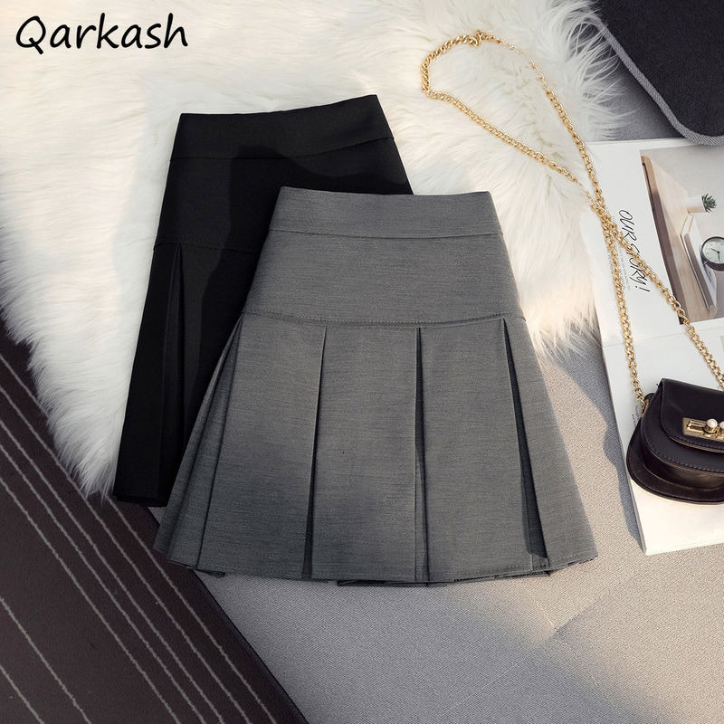 Skirts Skirts Women Solid Color Pleated Students Daily All-match Retro Sundress Maiden Teens Simple Patchwork Casual Summer Empire Chic 230615