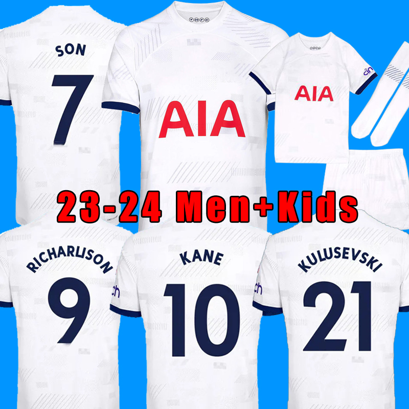 KULUSEVSKI KANE Soccer Jerseys 23 24 SON RICHARLISON HOJBJERG SPENCE PERISIC DIER 2023 2024 LUCAS ROMERO Football shirt SPURS away Third Men kids kit sets boys, 23/24 kids home
KULUSEVSKI KANE Soccer Jerseys 23 24 SON RICHARLISON HOJBJERG SPENCE PERISIC DIER 2023 2024 LUCAS ROMERO Football shirt SPURS away Third Men kids kit sets boys, 23/24 kids home