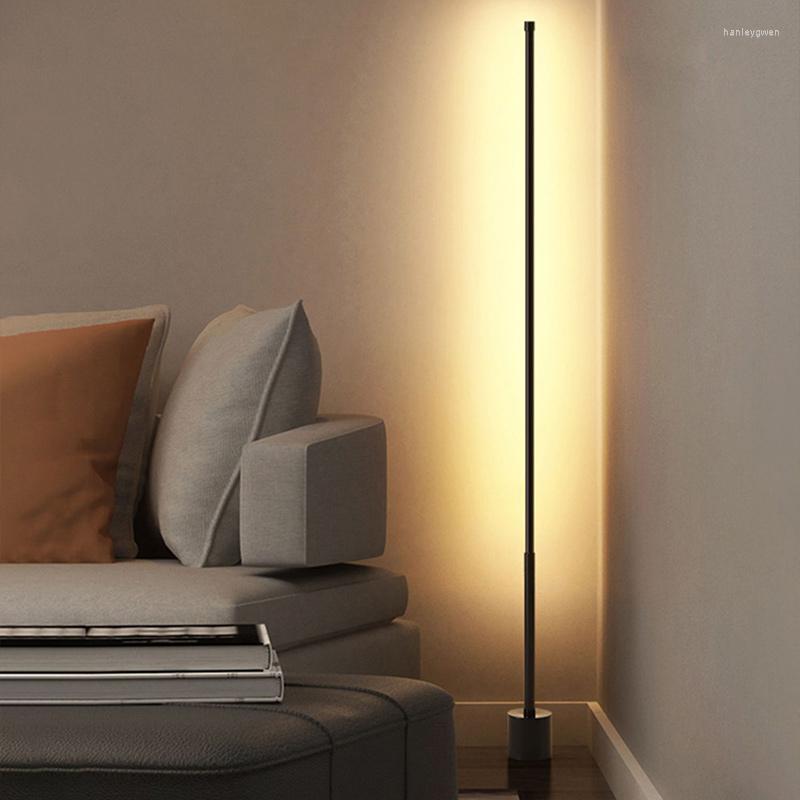 Lamps Floor Nordic LED Acrylic Standing Wall Corner Ambient Lighting Fixture For Living Room Study Bedroom Vertical Illumination