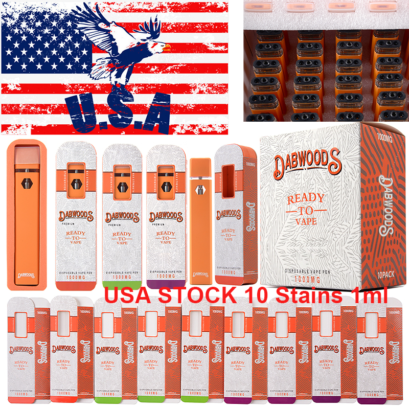 USA Local Warehouse Dabwoods Disposable Vape Pens Rechargeable Empty 1ml 280mAh Battery Starter Kits Packaging Thick Oil Pods 10 flavors Randomly 500pcs
USA Local Warehouse Dabwoods Disposable Vape Pens Rechargeable Empty 1ml 280mAh Battery Starter Kits Packaging Thick Oil Pods 10 flavors Randomly 500pcs