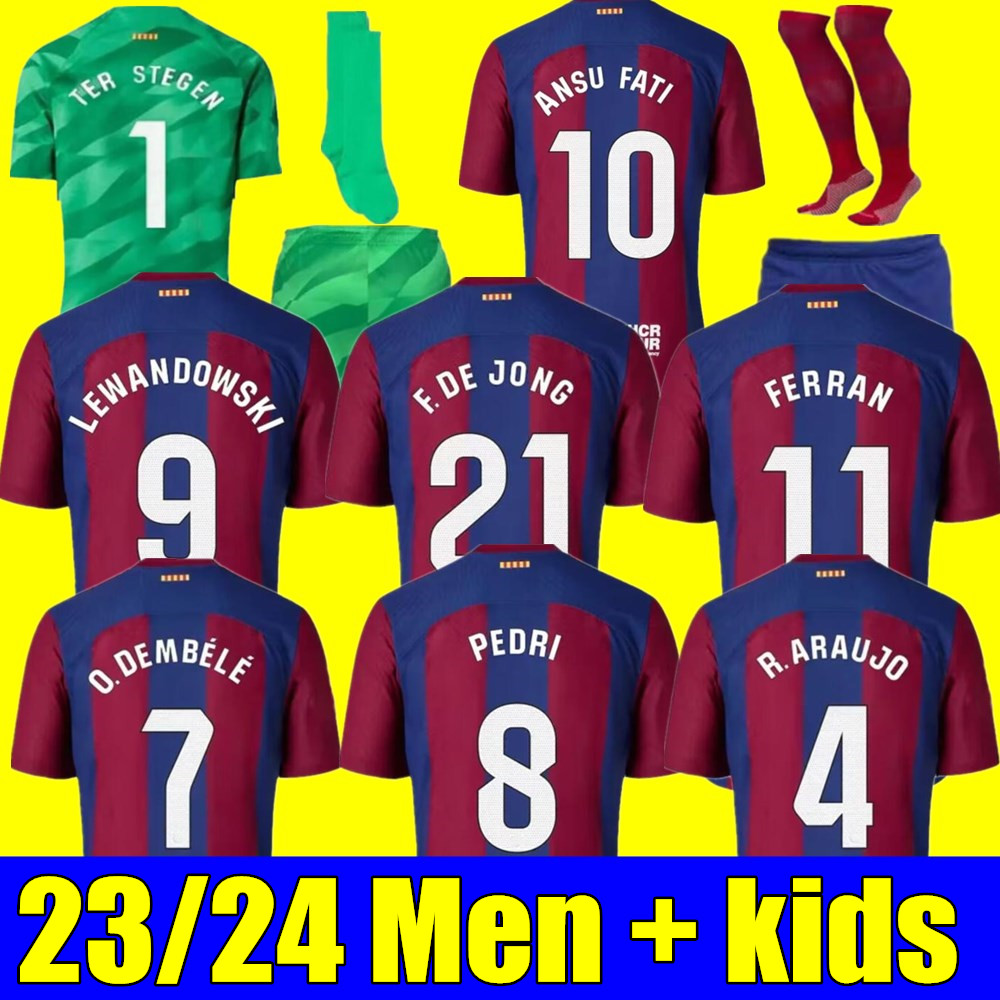 23 24 Camisetas de football soccer jerseys PEDRI LEWANDOWSKI GAVI 2023 2024 FC ANSU FATI FERRAN RAPHINHA barcelona DEST football shirt men barca kit kids equipments, Adult 4th+league patch
23 24 Camisetas de football soccer jerseys PEDRI LEWANDOWSKI GAVI 2023 2024 FC ANSU FATI FERRAN RAPHINHA barcelona DEST football shirt men barca kit kids equipments, Adult 4th+league patch