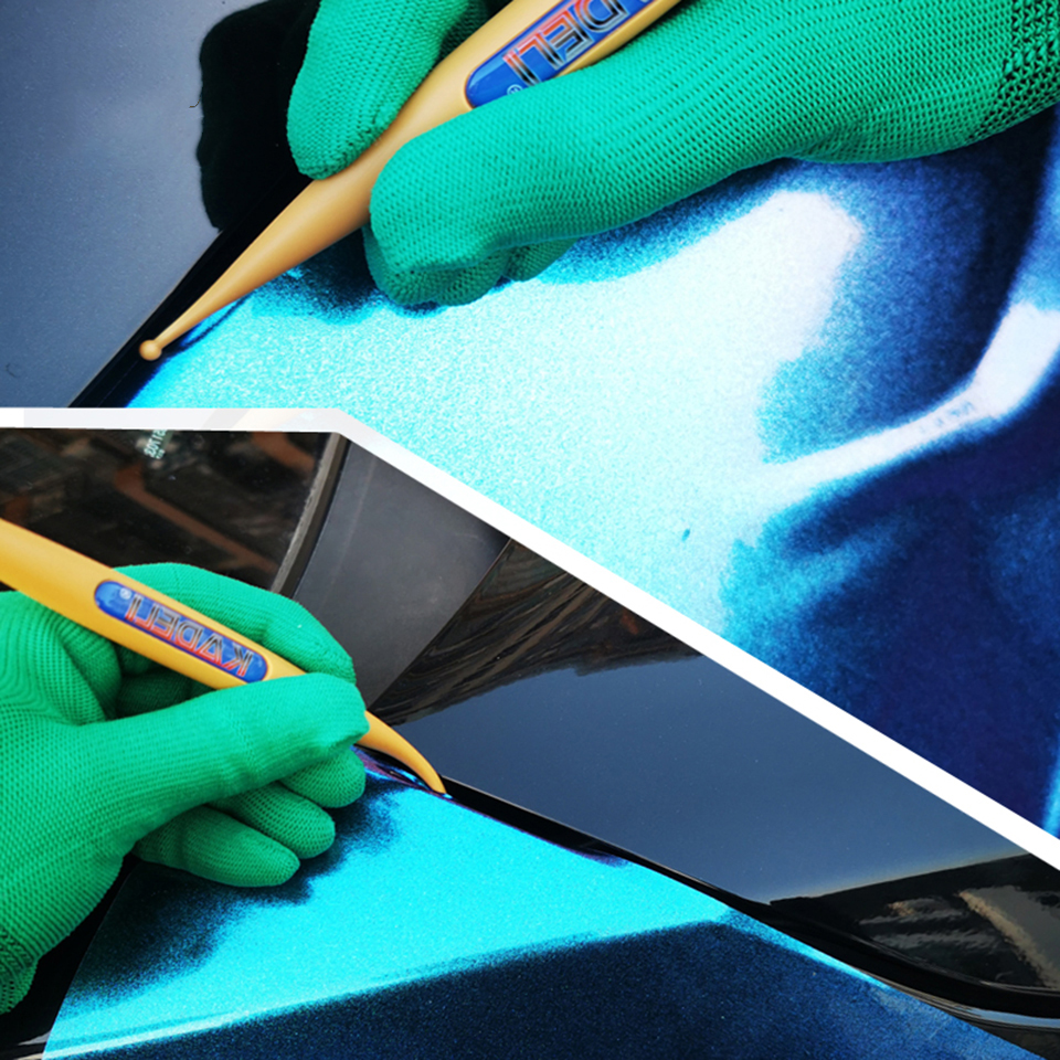 Magnetic Dual-Head Tint Squeegee Set - 2-Piece Plastic Tool with Pointed & Round Tips for Precision Auto Film and PPF Work in Tight Gaps FR-10