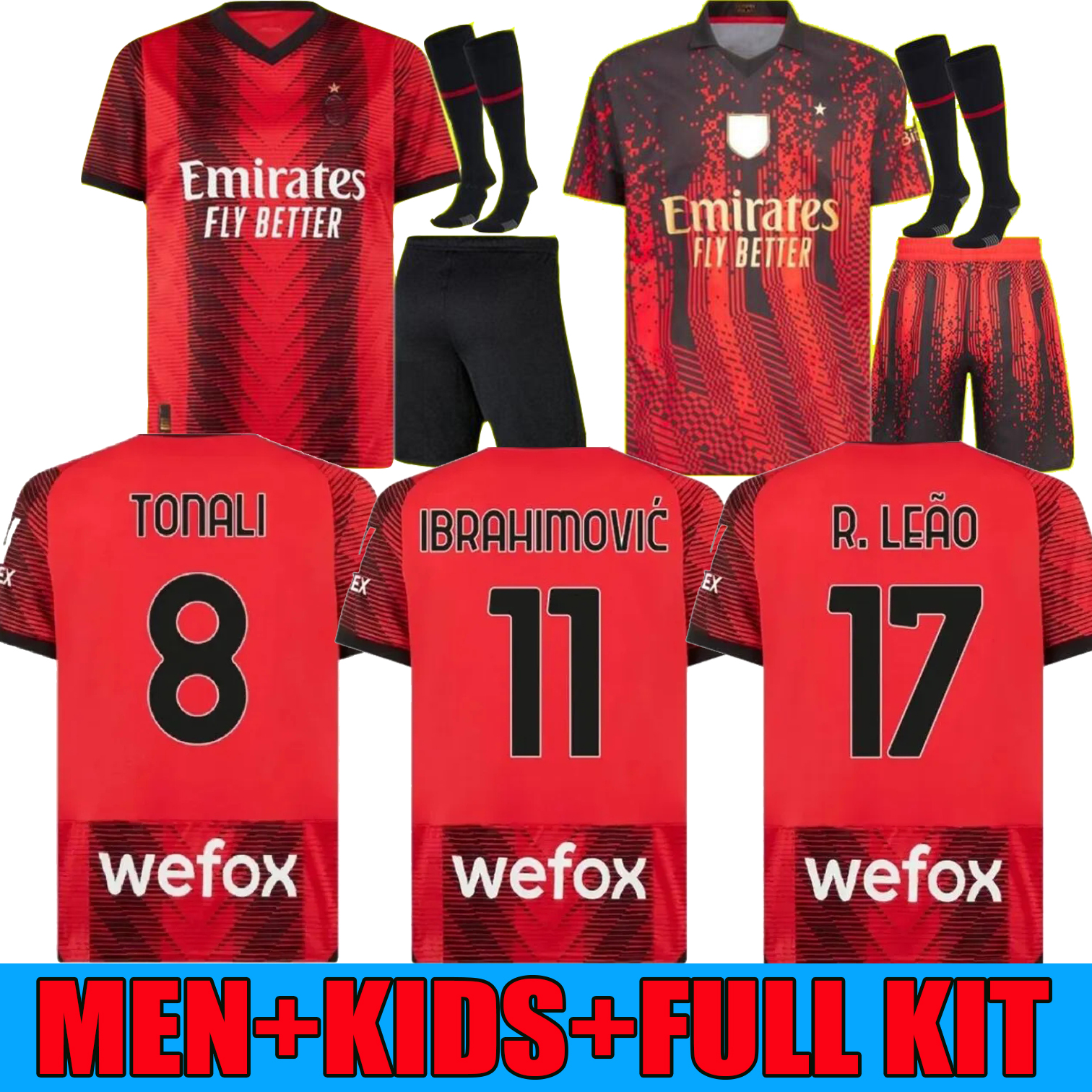 IBRAHIMOVIC Koche 22-23 Fourth Kit AC MILANS GIROUD R.LEAO BENNACER Theo ROMAGNOLI FLORENZI TONALI REBIC 2023 2024 football shirt maillot Adult kids kit, 22/23 away
IBRAHIMOVIC Koche 22-23 Fourth Kit AC MILANS GIROUD R.LEAO BENNACER Theo ROMAGNOLI FLORENZI TONALI REBIC 2023 2024 football shirt maillot Adult kids kit, 22/23 away