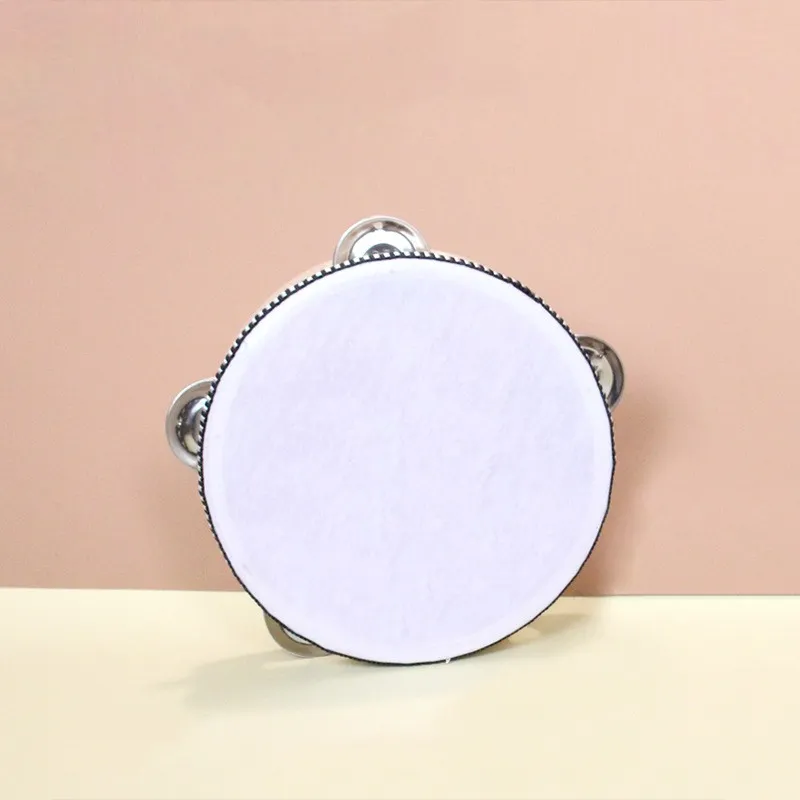 Drum Inches 6 Bell Hand Held Tambourine Birch Metal Jingles Kids School Musical KTV Party Percussion Toy 1011