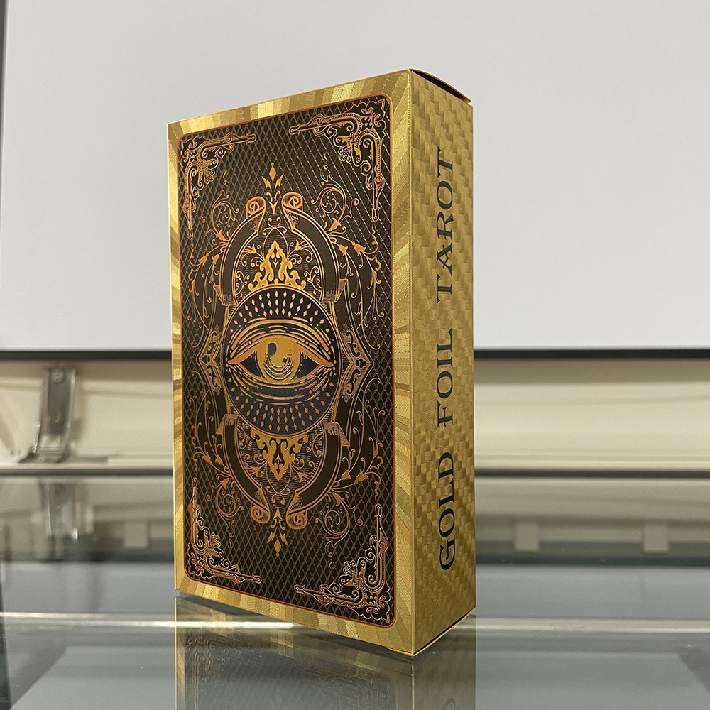 Outdoor Games Activities Golden Tarot 12x7cm English Deck Classic for Beginners with Color Paper Guide Book High Quality Learning Cards Runes Divinati