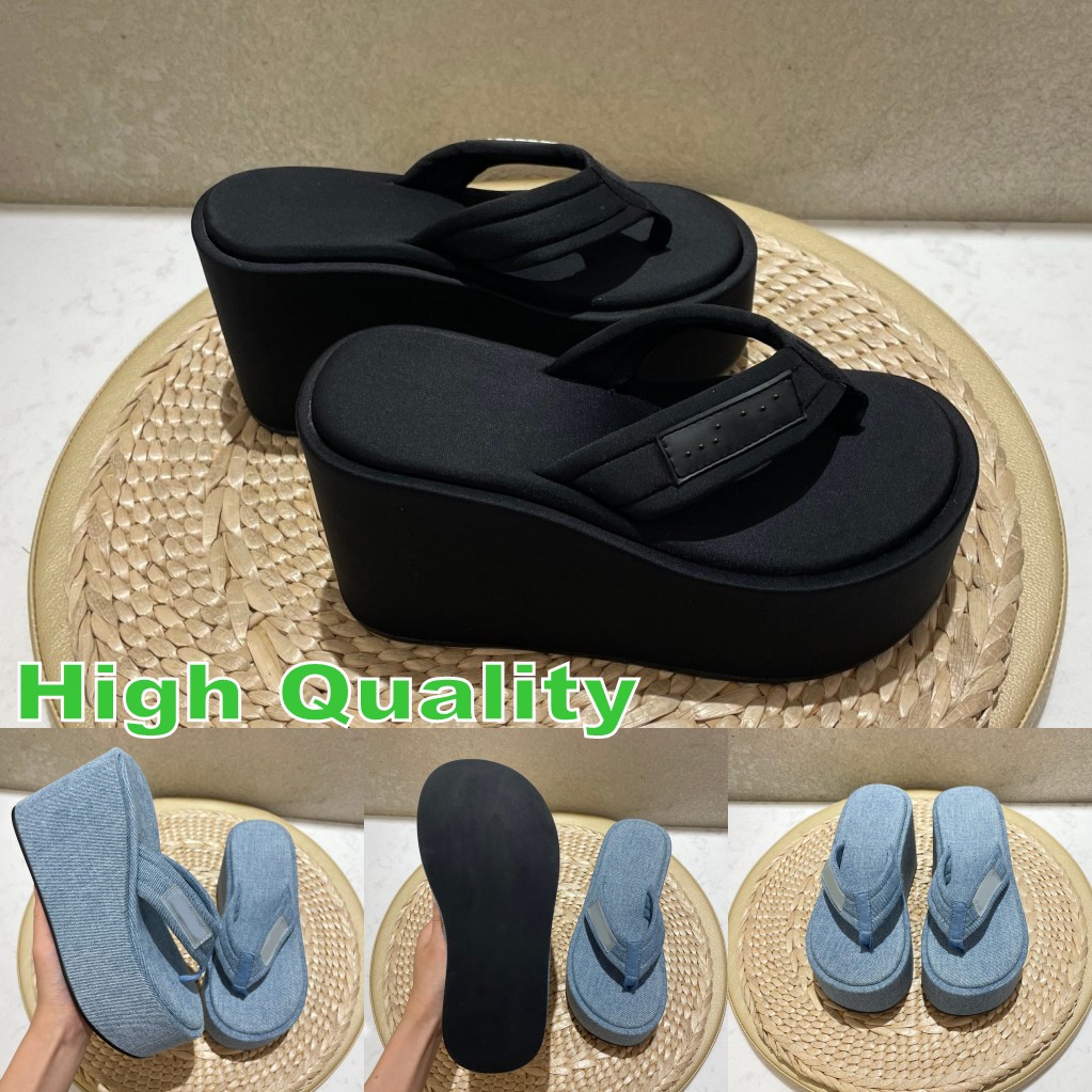 Women Canvas Thick Bottom Flip Flops Slippers Luxury Designer Denim blue Black Flat Slide Casual Shoes Sandals Platform Sandals Ladies Eur40 Fashion Casual Shoe, Color 5
Women Canvas Thick Bottom Flip Flops Slippers Luxury Designer Denim blue Black Flat Slide Casual Shoes Sandals Platform Sandals Ladies Eur40 Fashion Casual Shoe, Color 5