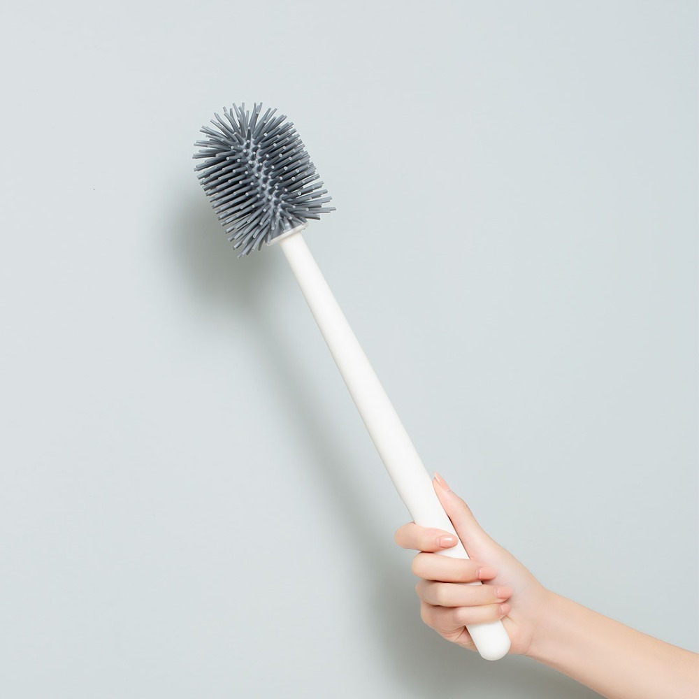 Toilet Brushes Holders Youpin Yijie TPR Vertical Storage and Holder Cleaner Set Silica Bathroom Glue Bristles for Cleaning Tool 230616