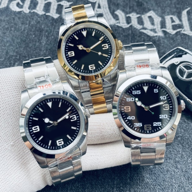 Mens Watch 39mnm Womens 36mm Air King Watches Selling 904L Stainless Steel Sapphire Glass Mirror Sapphire mirror Automatic Standard for successful ROLEJ watch
Mens Watch 39mnm Womens 36mm Air King Watches Selling 904L Stainless Steel Sapphire Glass Mirror Sapphire mirror Automatic Standard for successful ROLEJ watch