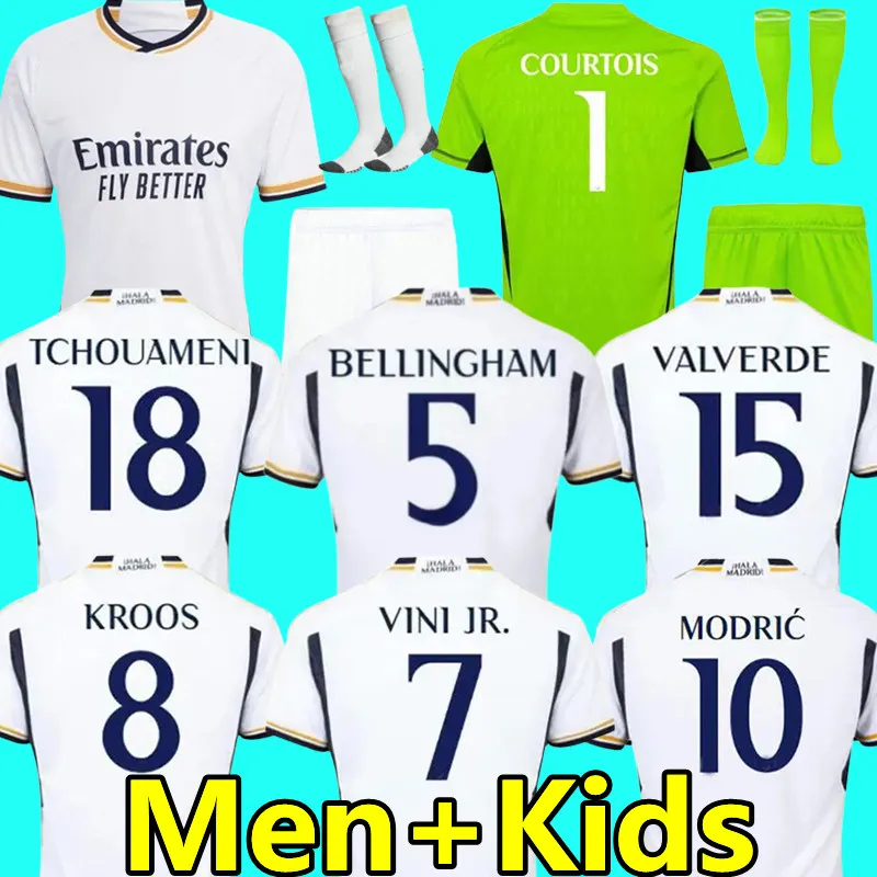 #5 BELLINGHAM VINI JR soccer jerseys 23 24 Real Madrids goalkeeper Courtois Valverde MODRIC Tchouameni CAMAVINGA 2023 football shirt men kids kits Camiseta De Futbol, 23/24 home patch
#5 BELLINGHAM VINI JR soccer jerseys 23 24 Real Madrids goalkeeper Courtois Valverde MODRIC Tchouameni CAMAVINGA 2023 football shirt men kids kits Camiseta De Futbol, 23/24 home patch