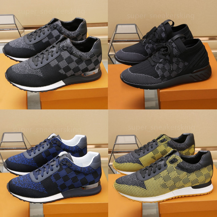Designer Shoes Men RUN AWAYS Sneakers Luxury Leather Trainers Fashion Rubber Outsole mesh Sneaker Mixed Color Chaussures Original Box size 38-46