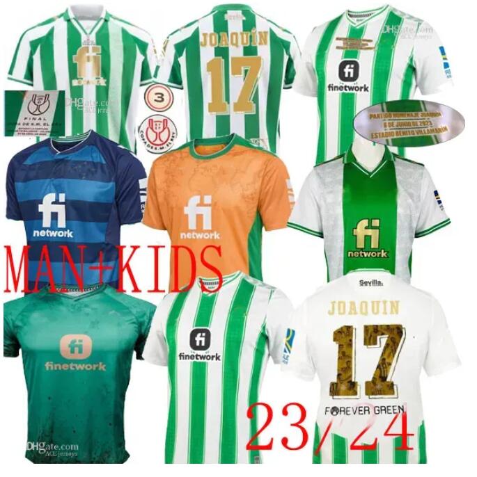21 22 23 24 real Betis soccer Jerseys copa DEL rey FINAL away JOAQUIN B.Iglesias camiseta de futbol Juanmi ESTADIO FOURTH third 2023 special kids goalkeeper Manga Corta