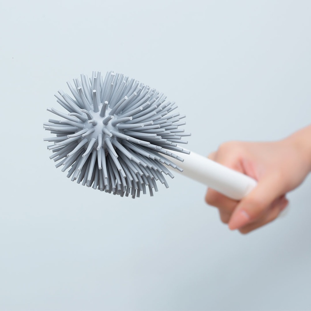 Toilet Brushes Holders Youpin Yijie TPR Vertical Storage and Holder Cleaner Set Silica Bathroom Glue Bristles for Cleaning Tool 230616