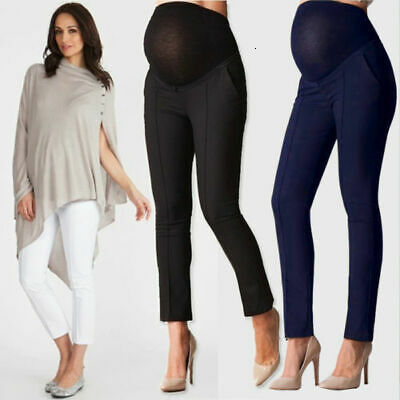 Women's Pants Capris Casual Elastic Belly Protection Maternity Pregnant Leggings Pant Trouser Pencil Pant Pregnancy Clothings High Waist Long Pan