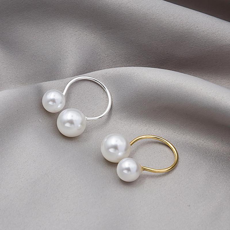 Towel Rings 6 PC Elegant Pearls Napkin Gold Christening Bangle Metal Holder Wedding Gift Bridal Shower Decor Party Supplie 230616