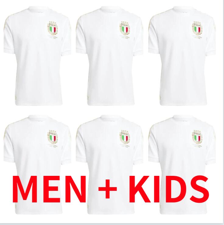 2023 24 italy 125-Years Anniversary soccer jerseys Italia home 23 24 maglie da calcio VERRATTI CHIESA GNONTO football Shirt LORENZO PINAMONTI POLITANO GRIFO uniform