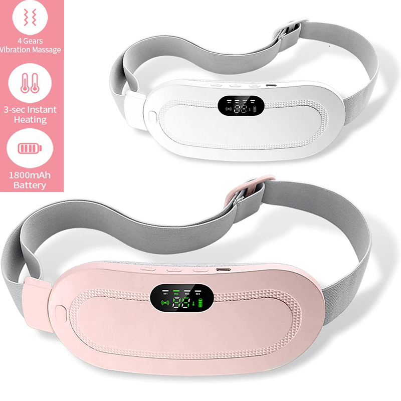 Slimming Belt Menstrual Heating Pad Smart Warm Belt Relief Waist Pain Cramps Vibrating Abdominal Massager Electric Waist Belt Device 230615