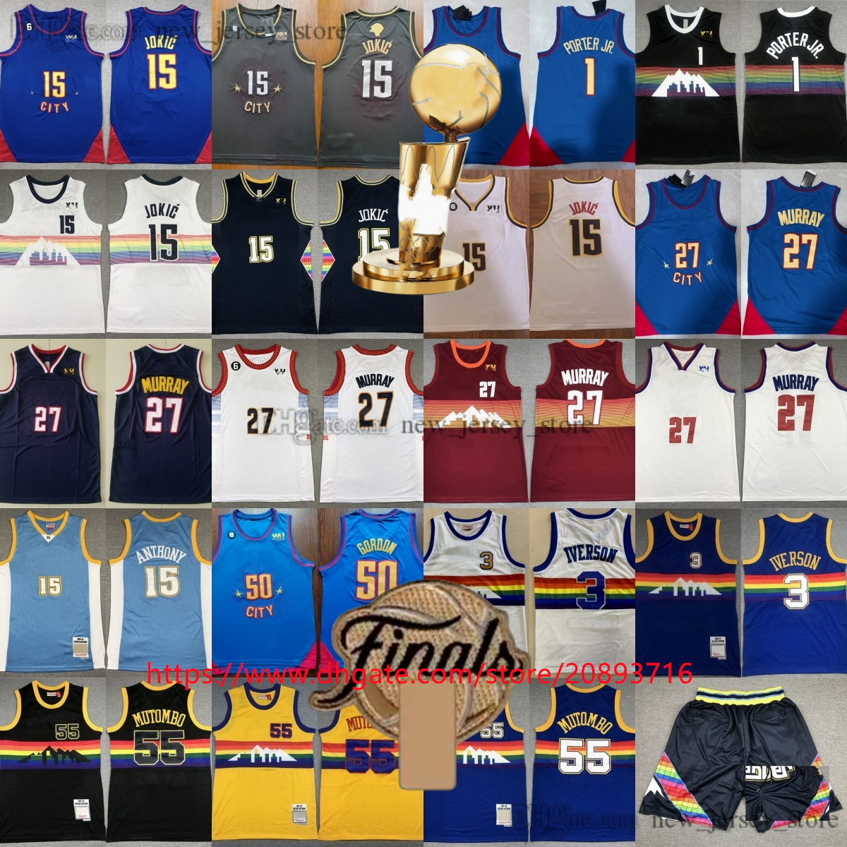 Finals 15 Nikolas Jokic Jersey Basketball 27 Jamal Murray Aaron Gordon Michael Porter Jr. Jerseys Mitchell and Ness Allen Iverson Carmelo Anthony Dikembe Mutombo, Send picture on order
Finals 15 Nikolas Jokic Jersey Basketball 27 Jamal Murray Aaron Gordon Michael Porter Jr. Jerseys Mitchell and Ness Allen Iverson Carmelo Anthony Dikembe Mutombo, Send picture on order