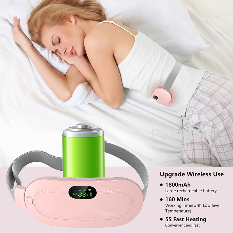 Slimming Belt Menstrual Heating Pad Smart Warm Belt Relief Waist Pain Cramps Vibrating Abdominal Massager Electric Waist Belt Device 230615