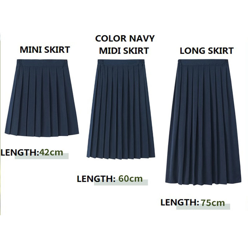 Skirts Preppy Black XS 5XL Pleated Mini Skirt Short Women Summer Autumn Uniform High Waisted Knee Length Saia Feminina 230616