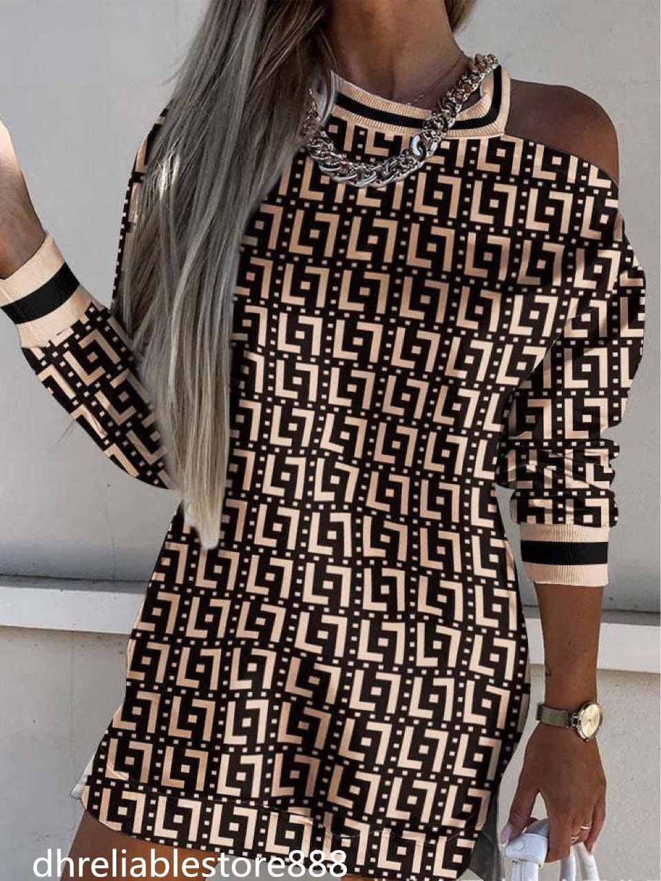 Autumn and Winter M K New Sexy Women' Dress One Shoulder Long Sleeve High Neck Printed Irregular Women' Dress, Blue
Autumn and Winter M K New Sexy Women' Dress One Shoulder Long Sleeve High Neck Printed Irregular Women' Dress, Blue