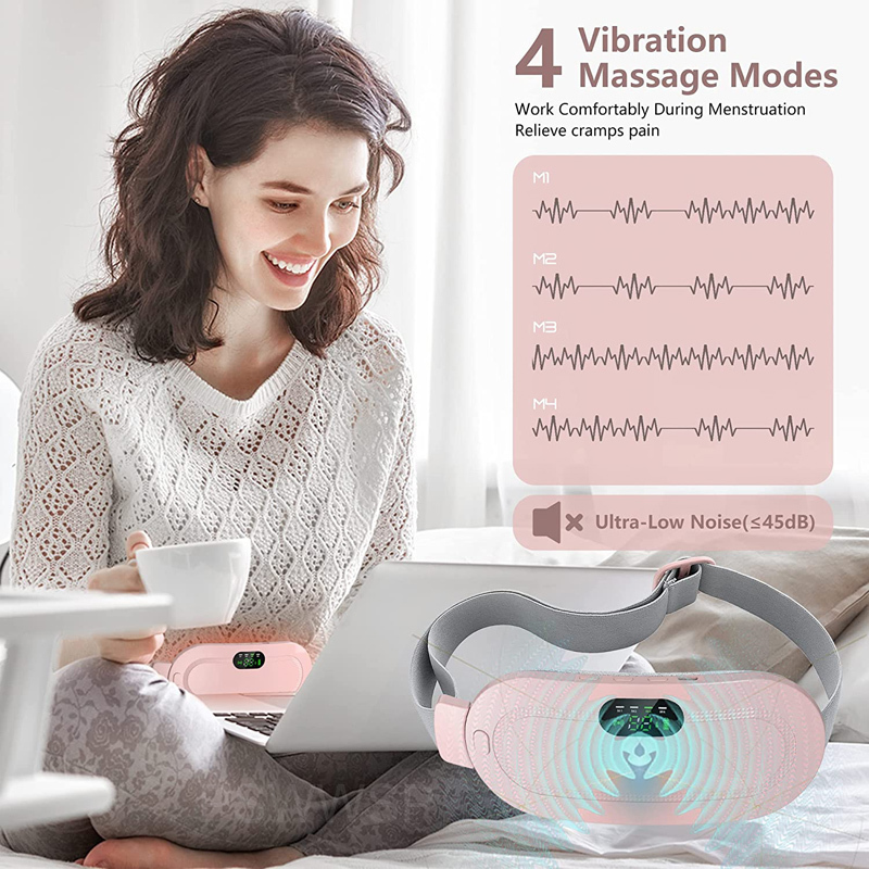 Slimming Belt Menstrual Heating Pad Smart Warm Belt Relief Waist Pain Cramps Vibrating Abdominal Massager Electric Waist Belt Device 230615