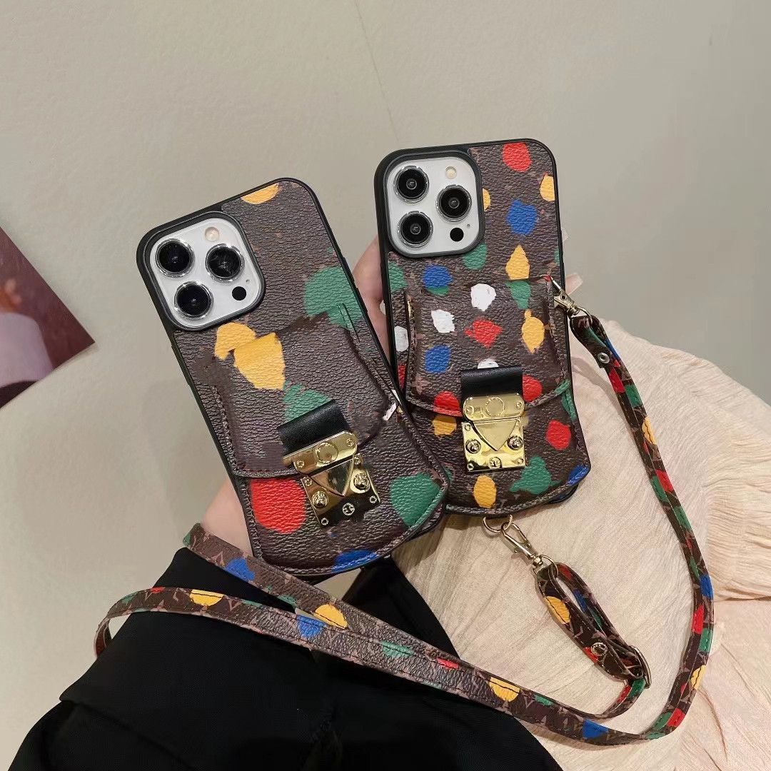 Designer Luxury Leather Card Pocket Phone Cases For iphone 14 Pro Max 14pro 14 13promax 13pro 13 12promax 12pro 12 Fashion crossbody bag Phone Shell, Style 2 -ll small flower 
Designer Luxury Leather Card Pocket Phone Cases For iphone 14 Pro Max 14pro 14 13promax 13pro 13 12promax 12pro 12 Fashion crossbody bag Phone Shell, Style 2 -ll small flower