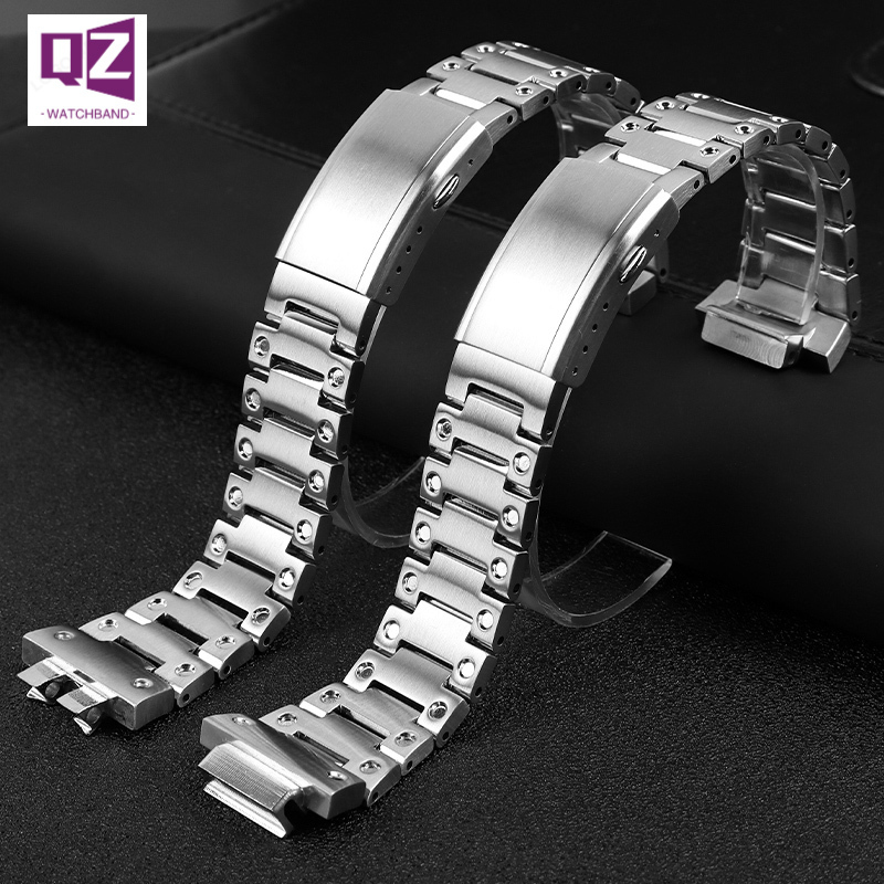 Watch Bands Stainless Steel watchband for casio GW-B5600 DW5600/M5610/GMW-B5000/GA2100/GM-2100 GM5600 watch band metal steel strap Bracelet 230616