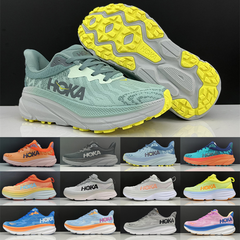 

Hoka Challenger 7 Running Shoes Hoka One Bondi 8 Athletic Sneakers Shock Absorbing All Terrain Trail Road Mountain Fashion Mens Womens Designer Sport Shoes, 9-bondi 8