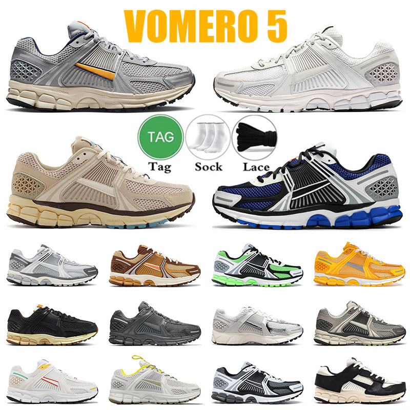 New Vomero 5 Running Shoes Photon Dust Metallic Silver SP Anthracite lack Sesame Iron Ore Flat Pewter Cobblestone Flat Pewter Vast Grey Wheat Grass Oatmeal Sneakers, Electric green black 36-45