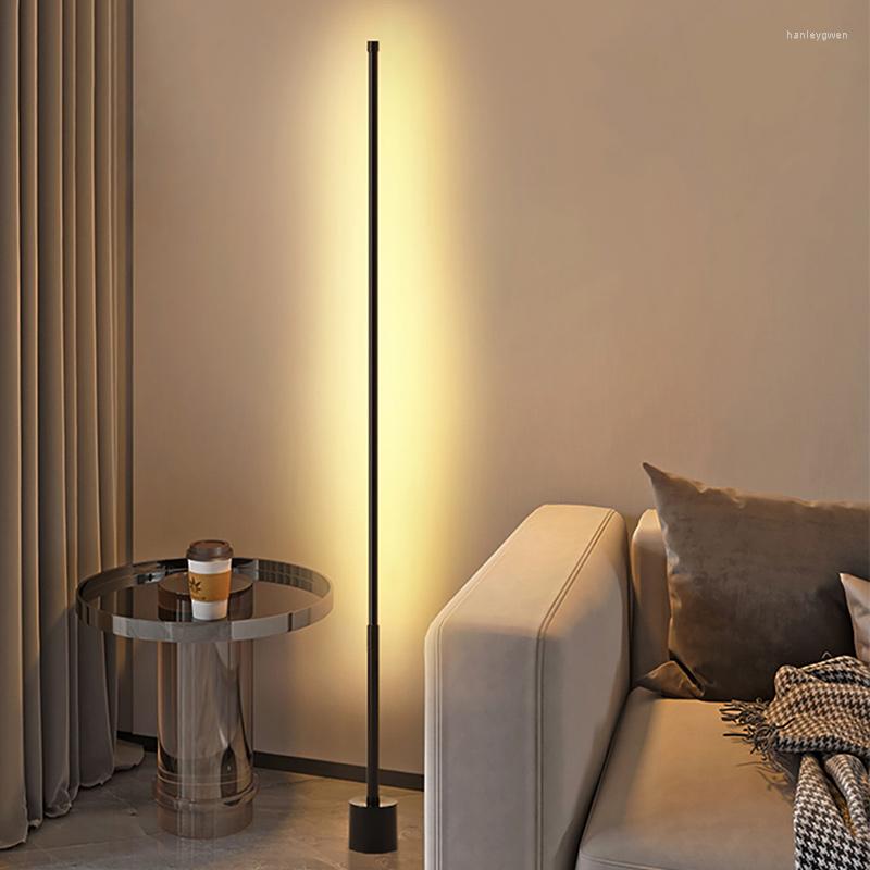 Lamps Floor Nordic LED Acrylic Standing Wall Corner Ambient Lighting Fixture For Living Room Study Bedroom Vertical Illumination