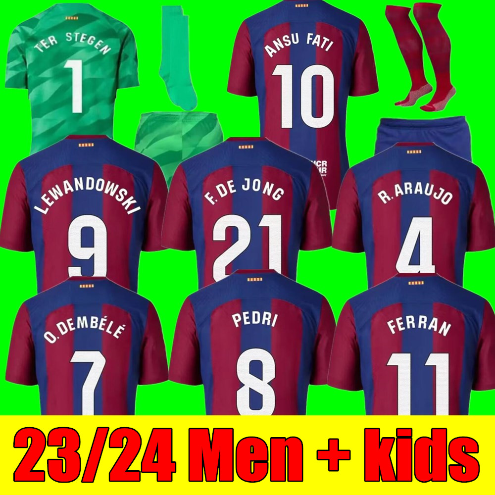 NEW 23 24 PEDRI soccer jerseys LEWANDOWSKI GAVI camiseta de futbol ROSALIA 2023 2024 FC ANSU FATI RAPHINHA barcelona DEST football shirt men barca kids kit F. DE JONG, Kids 4th+socks
NEW 23 24 PEDRI soccer jerseys LEWANDOWSKI GAVI camiseta de futbol ROSALIA 2023 2024 FC ANSU FATI RAPHINHA barcelona DEST football shirt men barca kids kit F. DE JONG, Kids 4th+socks