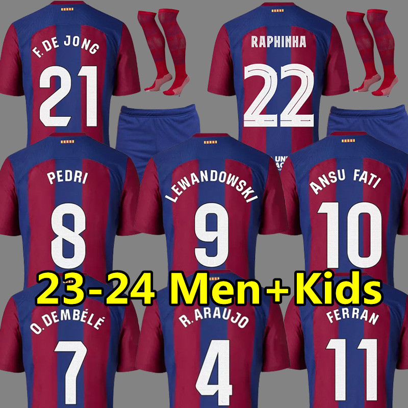 23 24 camiseta de futbol barcelonas LEWANDOWSKI PEDRI GAVI soccer jerseys ANSU FATI F. DE JONG DEST DEMBELE RAPHINHA ARAUJO 2023 2024 barca football shirt men kids kits, Colour 8
23 24 camiseta de futbol barcelonas LEWANDOWSKI PEDRI GAVI soccer jerseys ANSU FATI F. DE JONG DEST DEMBELE RAPHINHA ARAUJO 2023 2024 barca football shirt men kids kits, Colour 8