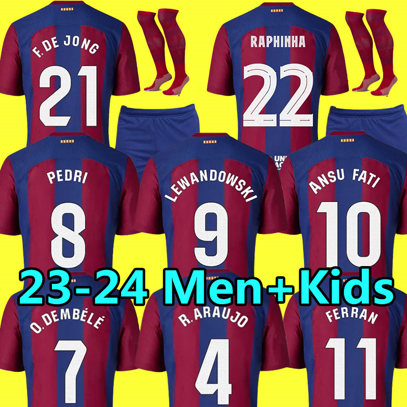 23 24 Barcelonas LEWANDOWSKI soccer jerseys PEDRI GAVI Araujo FERRAN ANSU FATI F. DE JONG RAPHINHA Kounde DEMBELE jersey 2023 2024 camiseta de futbol men kids kits, 22-23 home kids
23 24 Barcelonas LEWANDOWSKI soccer jerseys PEDRI GAVI Araujo FERRAN ANSU FATI F. DE JONG RAPHINHA Kounde DEMBELE jersey 2023 2024 camiseta de futbol men kids kits, 22-23 home kids