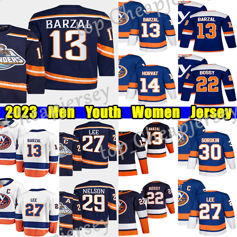 #13 Mathew Barzal Reverse Retro hockey jersey #27 Anders Lee #14 Bo Horvat Josh Bailey Zach Parise Noah Dobson Mike Bossy Brock Nelson Ilya Sorokin jerseys, Navy blue new reverse retro youth
#13 Mathew Barzal Reverse Retro hockey jersey #27 Anders Lee #14 Bo Horvat Josh Bailey Zach Parise Noah Dobson Mike Bossy Brock Nelson Ilya Sorokin jerseys, Navy blue new reverse retro youth