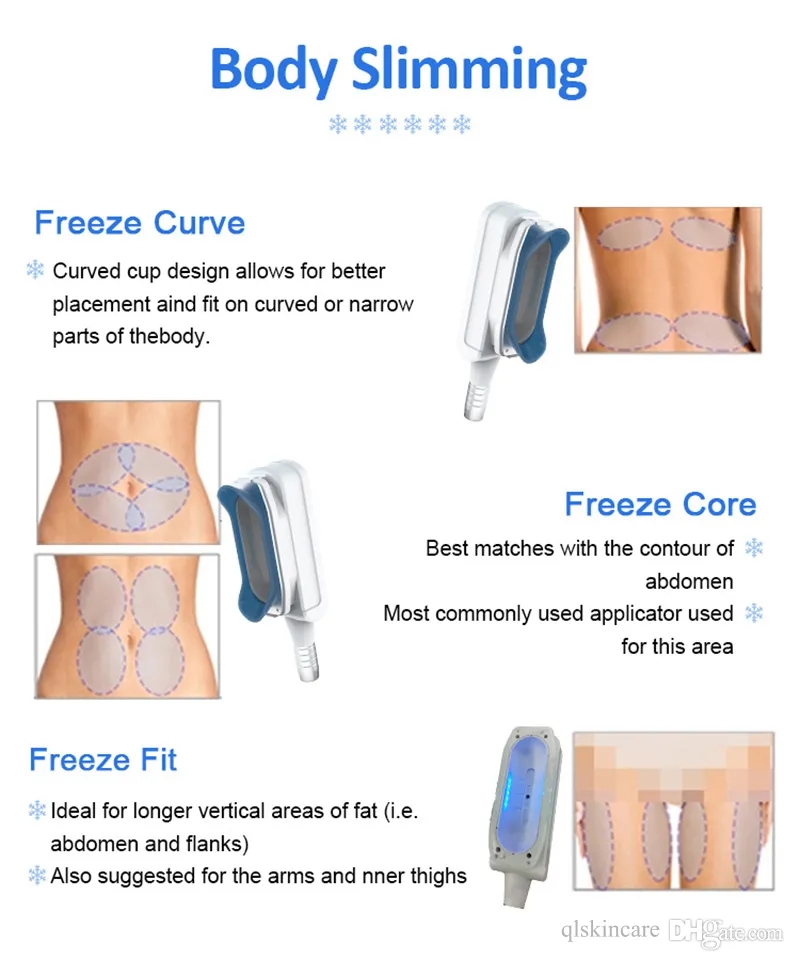 360° Cryolipolysis Vacuum Cavitation Fat Freeze Slimming Machine Weight loss Double Chin Removal 4 Cryo Handles Availble
