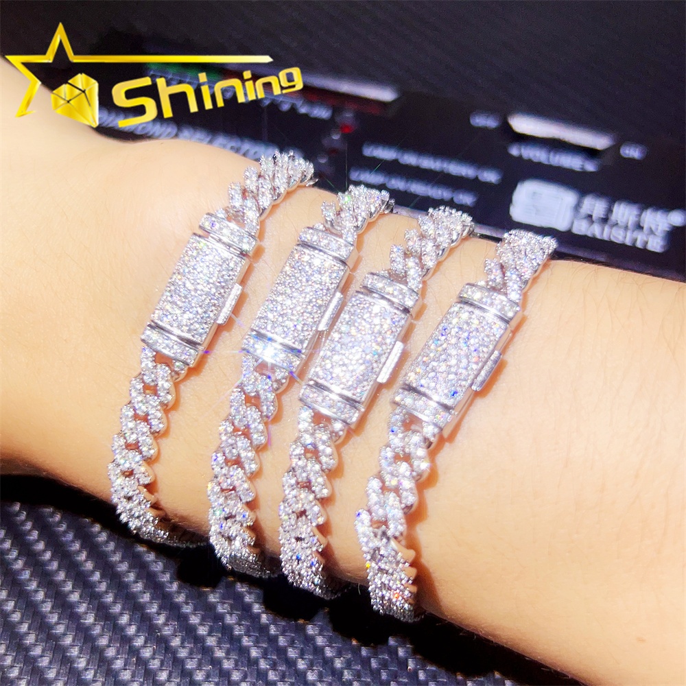 Hot Vvs Moissanite Cuban Bracelet pass diamond tester 925 sterling silver hip hop 6mm 8mm iced out moissanite diamond cuban chain bracelet
Hot Vvs Moissanite Cuban Bracelet pass diamond tester 925 sterling silver hip hop 6mm 8mm iced out moissanite diamond cuban chain bracelet