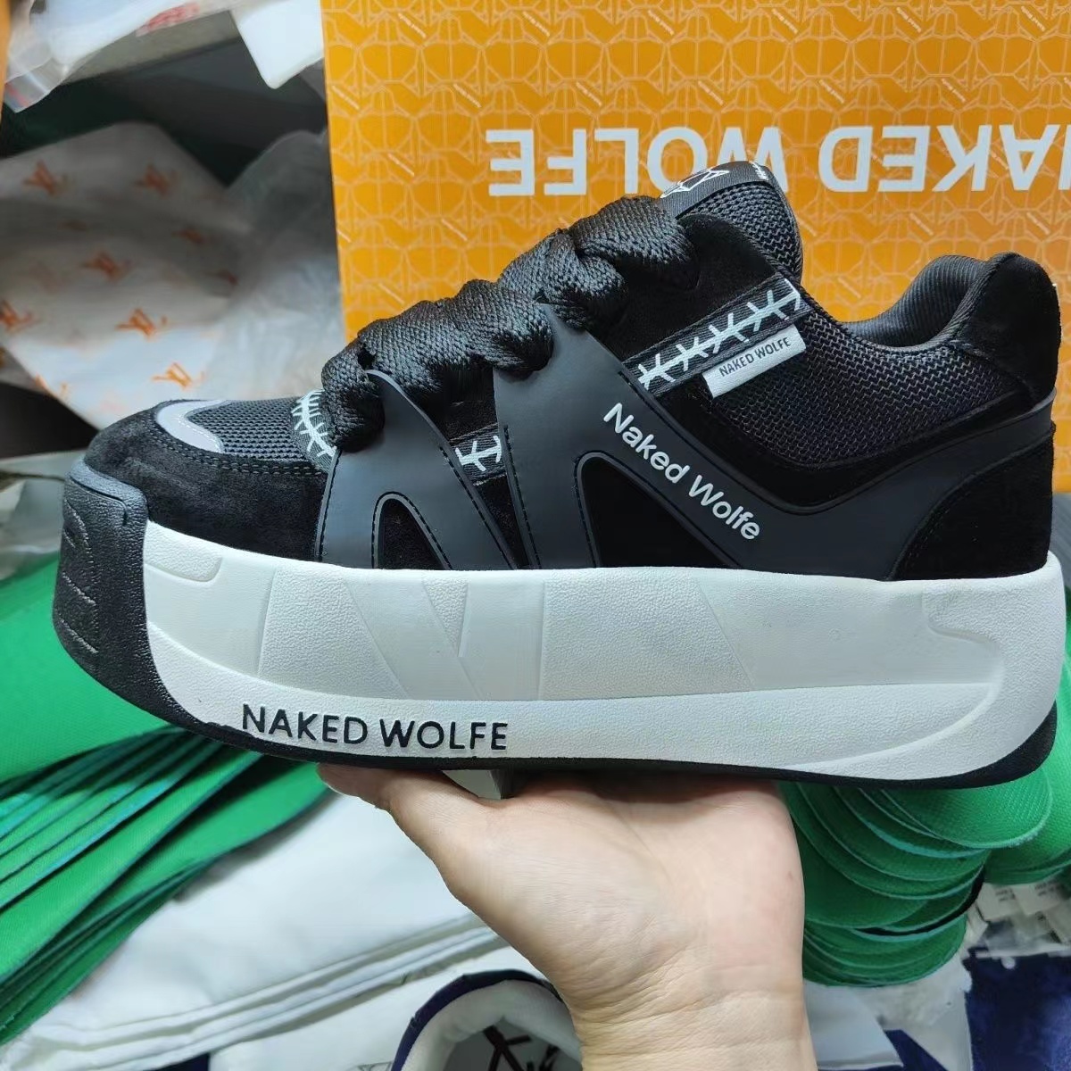 Naked Wolfe Designer Shoes Snatch height increase platform Sneakers Kosa Sliders Men Shoe Sinner Hyde Heidy City Sneaker Platform Trainer Size 39-45, 10
Naked Wolfe Designer Shoes Snatch height increase platform Sneakers Kosa Sliders Men Shoe Sinner Hyde Heidy City Sneaker Platform Trainer Size 39-45, 10