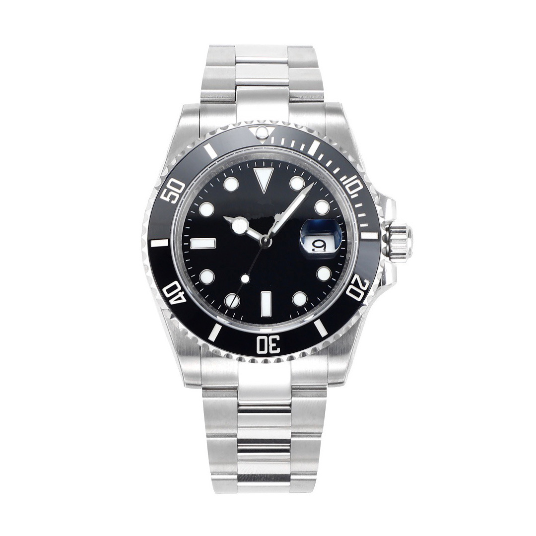 Eternal luxury high-end men's watch 42mm Black Dial ice blue luminous automatic machinery 100 meters waterproof custom movement kinetic energy storage 72 hours