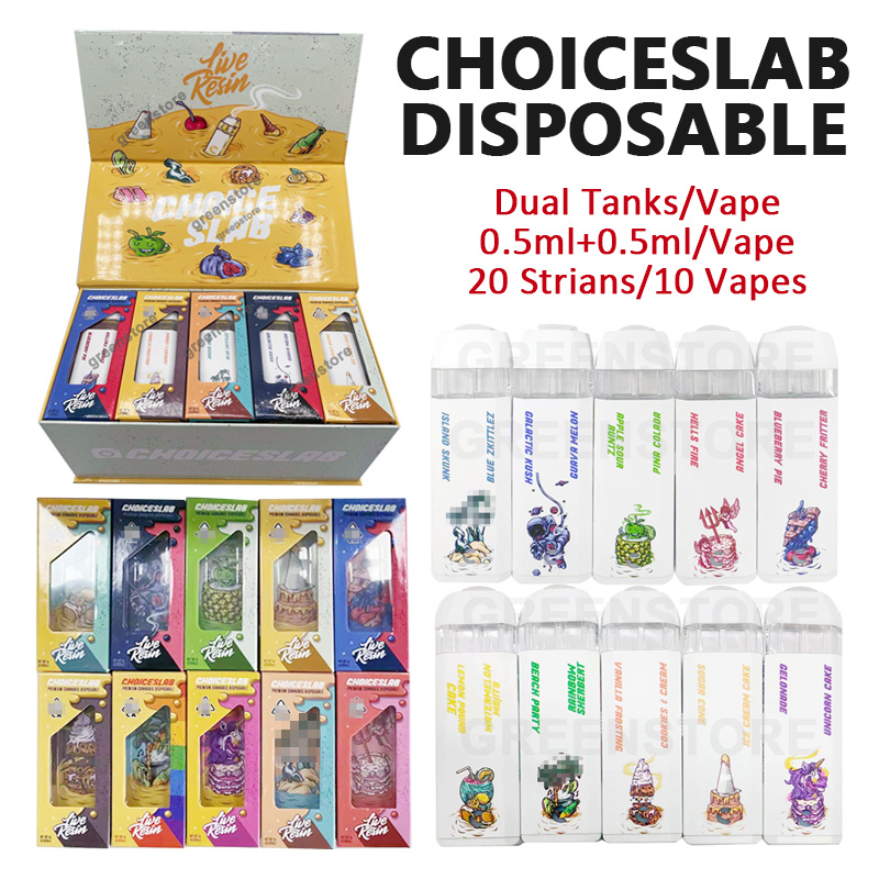 Dual Tanks Disposable Choiceslab Choices Lab Vape Device Cigarette 1.0ML Pods Two Flavors Switchable 320mAh Rechargeable Vaporizer Heavy Hitter Live Resin Breeze
Dual Tanks Disposable Choiceslab Choices Lab Vape Device Cigarette 1.0ML Pods Two Flavors Switchable 320mAh Rechargeable Vaporizer Heavy Hitter Live Resin Breeze