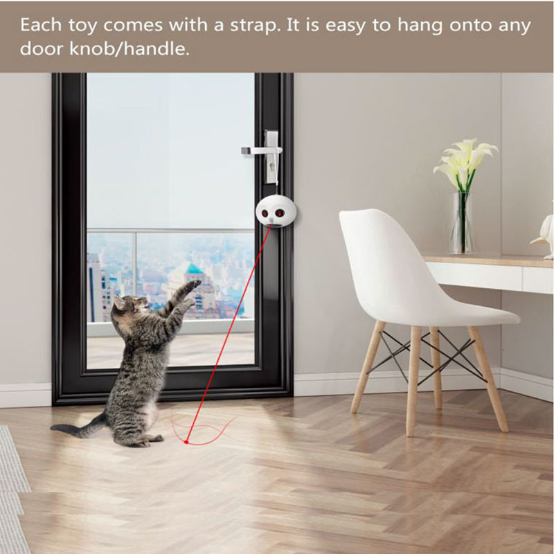 Cat Toys Funny Cat Laser Toy Red Dot Automatic Interactive Laser Pointer Cat Toy Led Light Invigorating Teaser Training Gatos Accesorios 230617