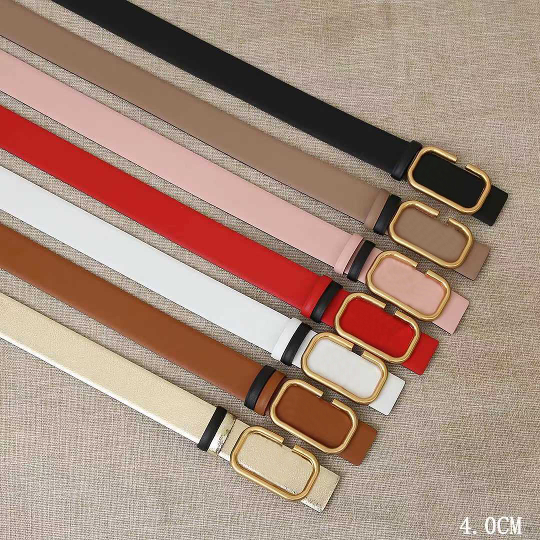 New Women Leather Designer Belt Letter Buckle Skirt Windbreaker Decoration All-match Girdle 4cm Men Belts With Boutique Gift