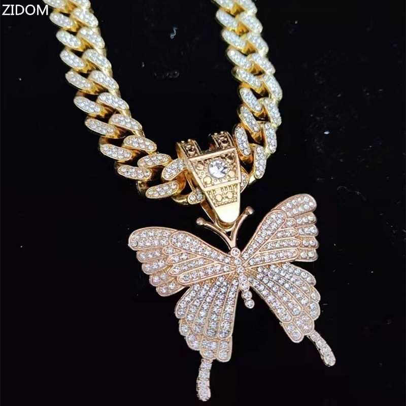 Pendant Necklaces Men Women Hip Hop Iced Out Bling Butterfly Necklace with 13mm Miami Cuban Chain Hiphop Fashion Charm Jewelry 230613
Pendant Necklaces Men Women Hip Hop Iced Out Bling Butterfly Necklace with 13mm Miami Cuban Chain Hiphop Fashion Charm Jewelry 230613