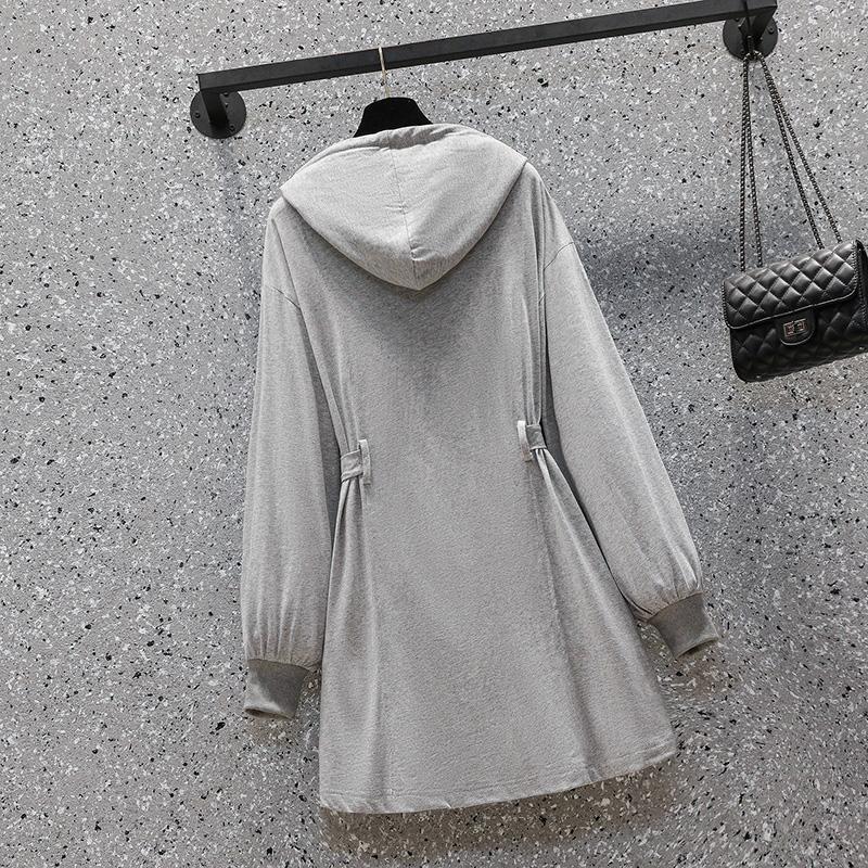 Casual Dresses 2024 Spring Hoodies Sweatershirt Mini Dress Long Sleeve High Waist Street Cotton Large Plus Size Clothes