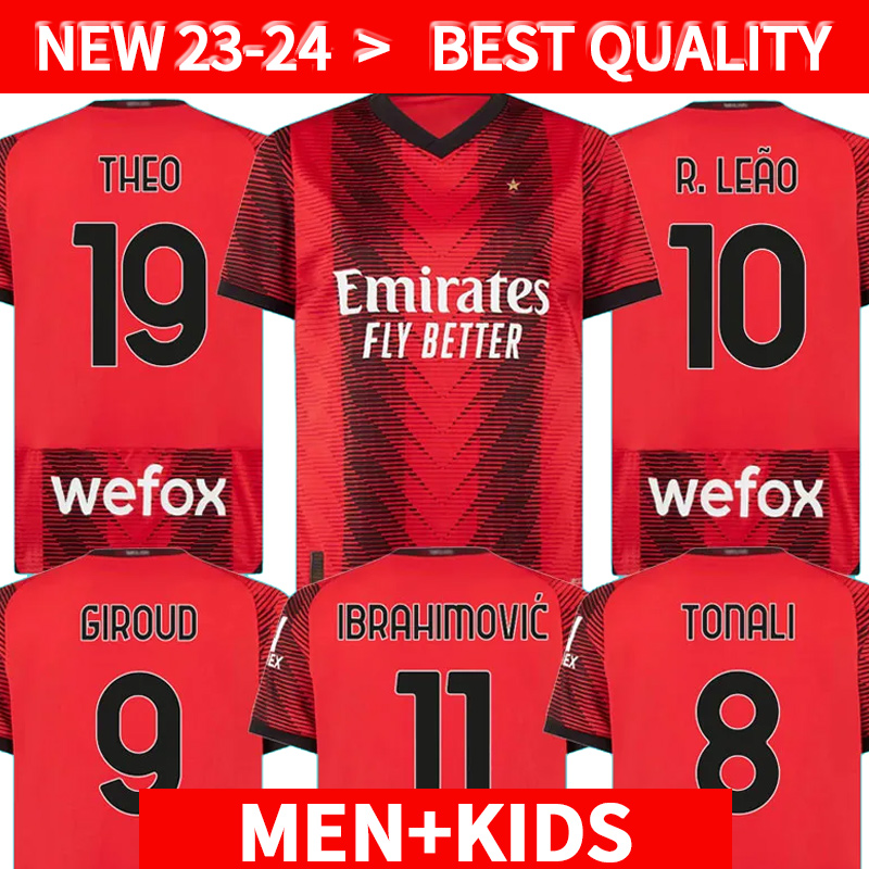 IBRAHIMOVIC 23 24 KOCHE soccer jerseys AC MILANS GIROUD DE KETELAERE R. LEAO TONALI THEO DEST football shirt 2023 2024 special fourth 4th men kids kit uniforms tops, 2223 home
IBRAHIMOVIC 23 24 KOCHE soccer jerseys AC MILANS GIROUD DE KETELAERE R. LEAO TONALI THEO DEST football shirt 2023 2024 special fourth 4th men kids kit uniforms tops, 2223 home