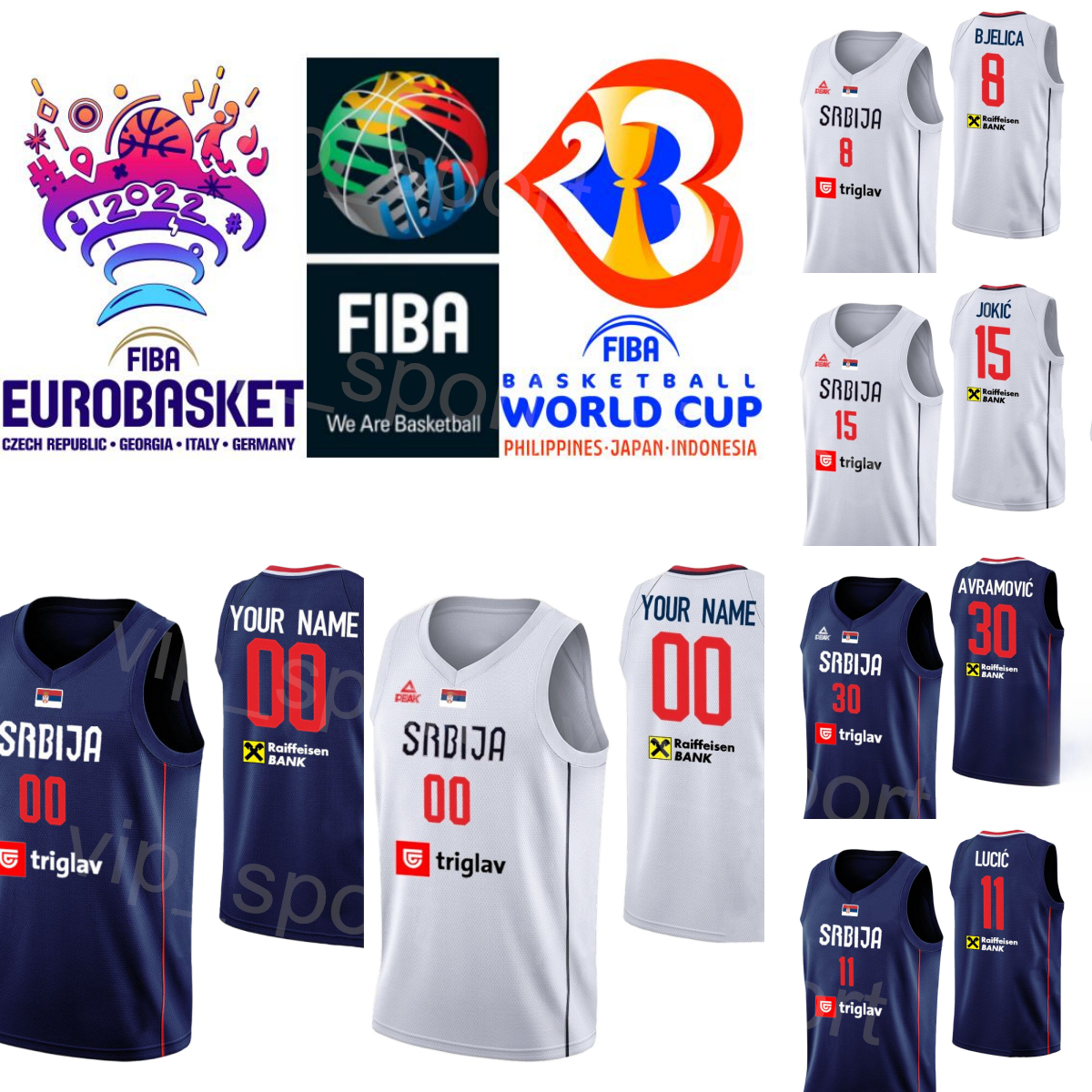 Screen Print 2023 World Cup Srbija Jersey Basketball Serbia 3 Filip Petrusev 14 Dusan RISTIC 19 Luka MITROVIC 23 Marko GUDURIC 30 Aleksa Avramovic 13 Ognjen DOBRIC, White
Screen Print 2023 World Cup Srbija Jersey Basketball Serbia 3 Filip Petrusev 14 Dusan RISTIC 19 Luka MITROVIC 23 Marko GUDURIC 30 Aleksa Avramovic 13 Ognjen DOBRIC, White