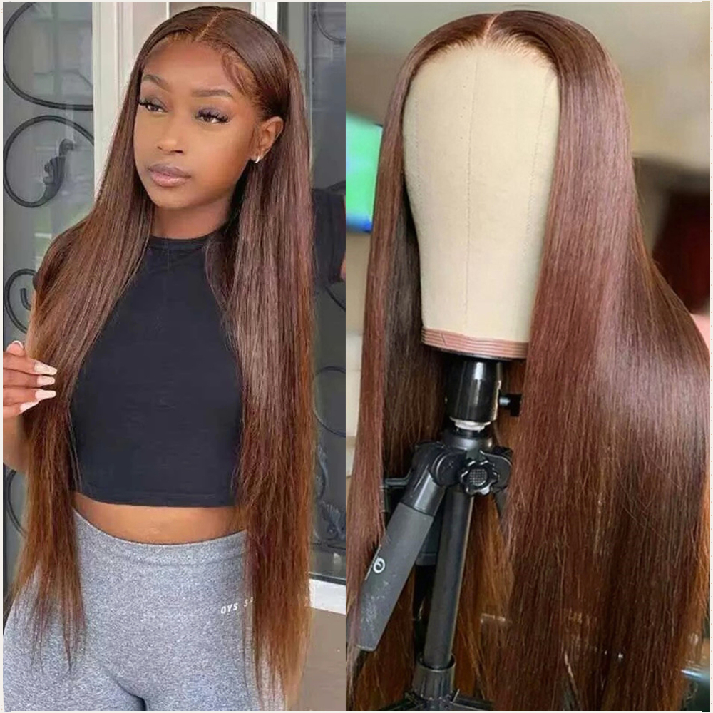 Chocolate Brown Lace Front Human Wigs for Women Straight Lace Front Wig Colored HD Transparent Lace Frontal Wig Human Hair
Chocolate Brown Lace Front Human Wigs for Women Straight Lace Front Wig Colored HD Transparent Lace Frontal Wig Human Hair