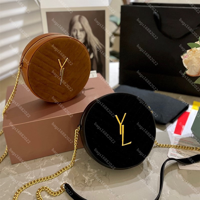 Top quality VINYLE ROUND bags sewn grain leather round bag women one shoulder crossbody bag designer bag handbag V-shaped Quilted Bag Matching chain bag YSLs wallet, Add box
Top quality VINYLE ROUND bags sewn grain leather round bag women one shoulder crossbody bag designer bag handbag V-shaped Quilted Bag Matching chain bag YSLs wallet, Add box