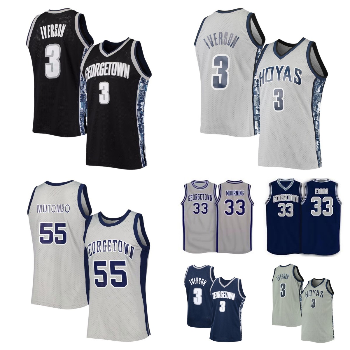 College Basketball Wears Custom Stitched Georgetown Hoyas 3 Iverson Basketball Jersey Mens Youth 1 Primo Spears 5 Jay Heath 11 Akok 12 Jordon Riley Jerseys, As pic
College Basketball Wears Custom Stitched Georgetown Hoyas 3 Iverson Basketball Jersey Mens Youth 1 Primo Spears 5 Jay Heath 11 Akok 12 Jordon Riley Jerseys, As pic