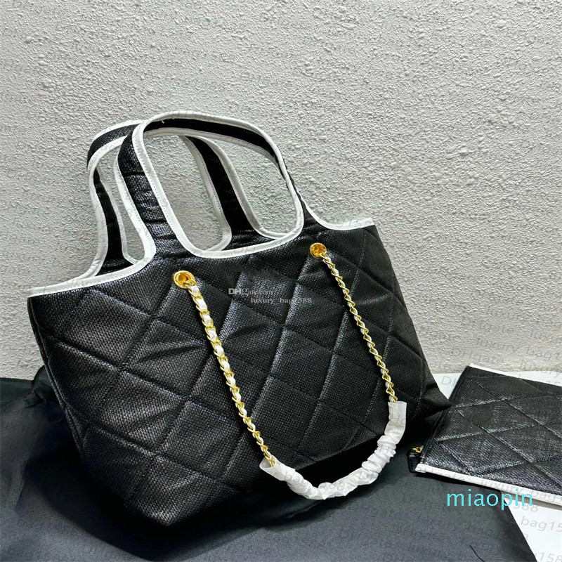 2023-Designer Tote Bag Woven Material Women's Black and White Shopping Bag Classic Handbag Diamond Plaid Metal Letter Chain Buckle Designer
2023-Designer Tote Bag Woven Material Women's Black and White Shopping Bag Classic Handbag Diamond Plaid Metal Letter Chain Buckle Designer